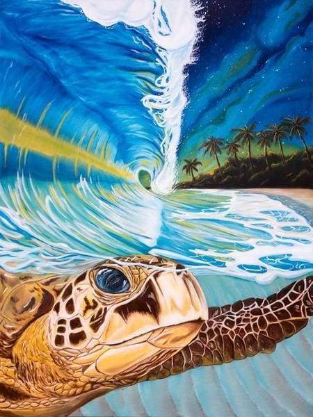 Turtle in the Waves Paint By Numbers Kit