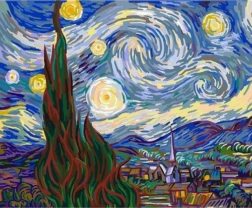 Van Gogh Starry Night Paint By Numbers Kit