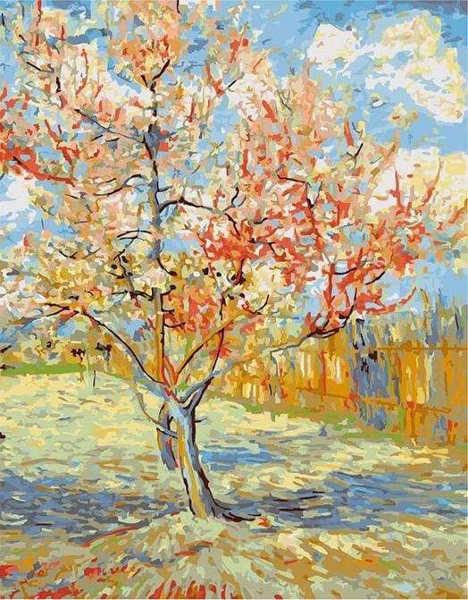 Van Gogh The Pink Peach Tree Paint By Numbers Kit