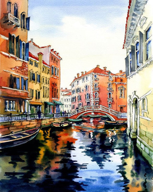 Venice watercolor Paint By Numbers Kit