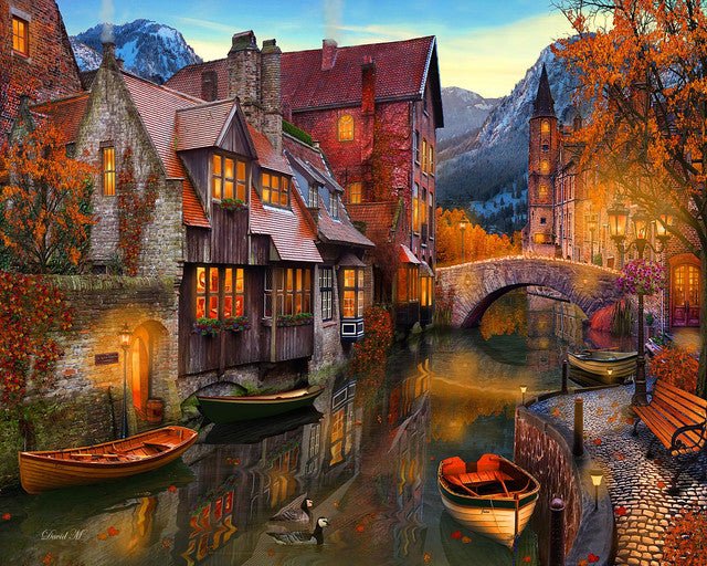 Warm canals Paint By Numbers Kit