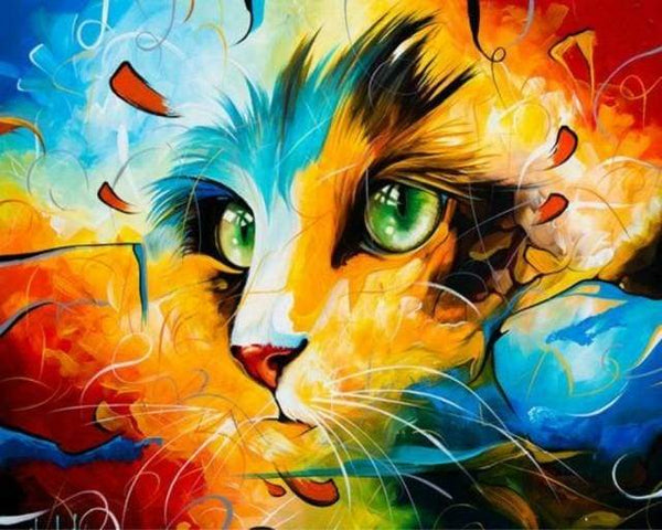 Watercolor cat Paint By Numbers Kit
