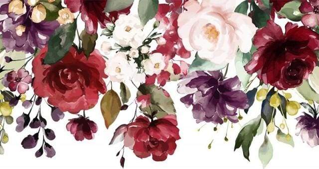 Watercolor Flowers Paint By Numbers Kit