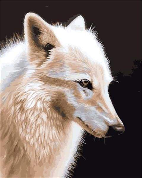 White Wolf Paint By Numbers Kit