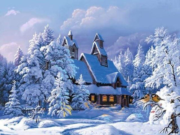 Winter view Paint By Numbers Kit