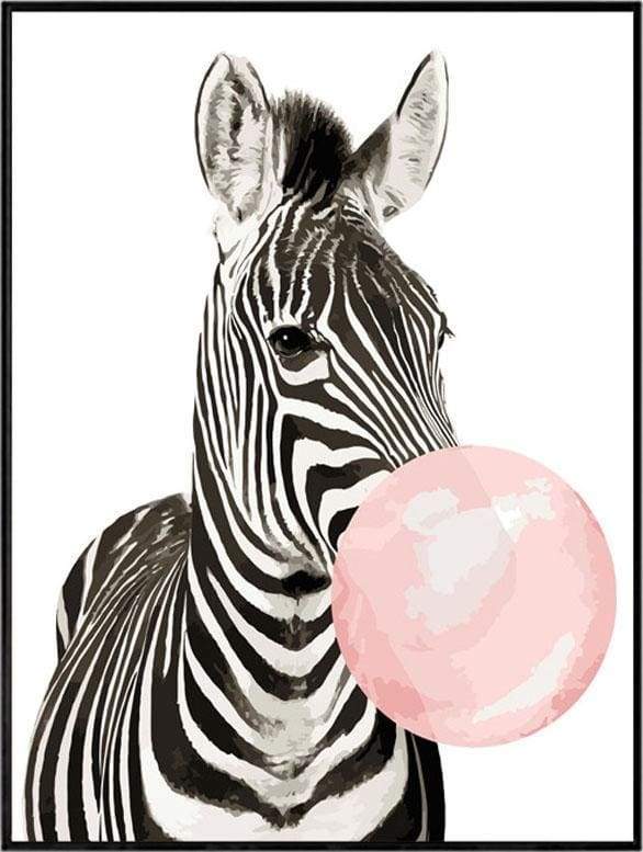 Zebra Bubble Paint By Numbers Kit