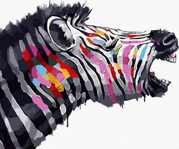 Zebra with Colors Paint By Numbers Kit