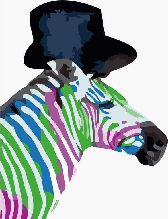 Zebra with Paint By Numbers Kit