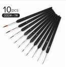 Paint by Numbers Brush Set (10 pcs) - Accessory for Paint By Numbers | Paint with Number