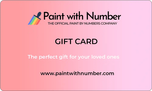Paint with Number Gift Card - Accessory for Paint By Numbers | Paint with Number